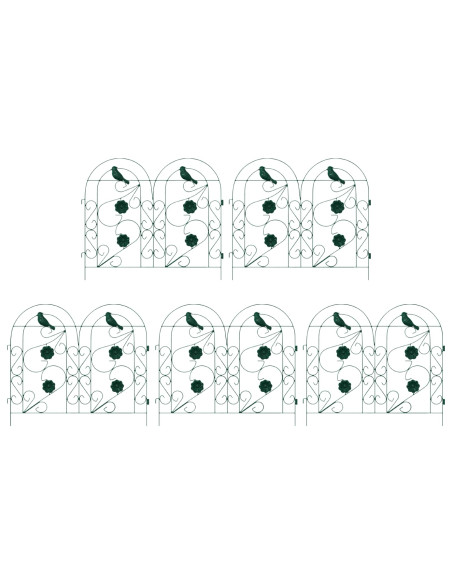 Recinzione per Giardino Traliccio Verde 308,5 x 54,5 x 0,3 cm