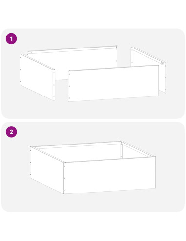 Bordura per Prato Nero 40 x 40 x 13 cm Acciaio