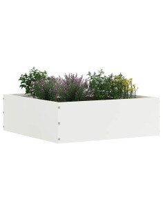 Bordura per Prato 6 pcs Bianco 40 x 40 x 13 cm Acciaio 2