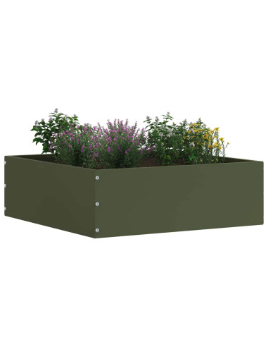 Bordura per Prato Verde oliva 40 x 40 x 13 cm Acciaio