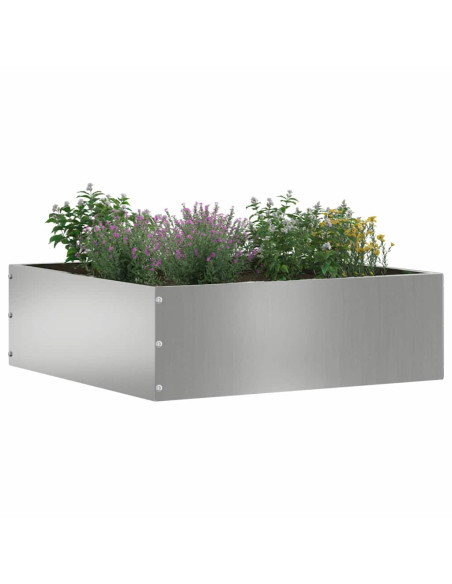 Bordura per Prato 6 pcs Argento 40 x 40 x 13 cm Acciaio zincato