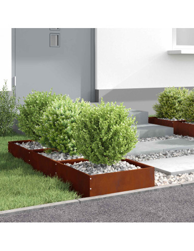 Bordura per Prato 6 pcs Ruggine 40 x 40 x 13 cm