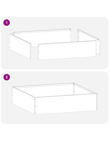Bordura per Prato Oliver verde 50 x 50 x 13 cm Acciaio