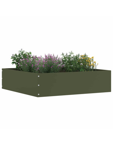 Bordura per Prato 6 pcs Verde oliva 50 x 50 x 13 cm Acciaio