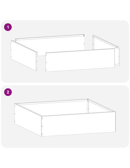 Bordura per Prato Argento 50 x 50 x 13 cm Acciaio inossidabile