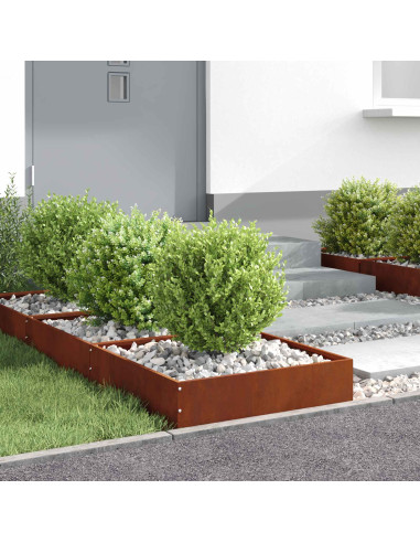 Bordura per Prato 6 pcs Ruggine 50 x 50 x 13 cm