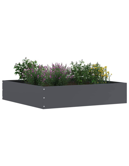 Bordura per Prato 6 pcs Antracite 60 x 60 x 13 cm Acciaio