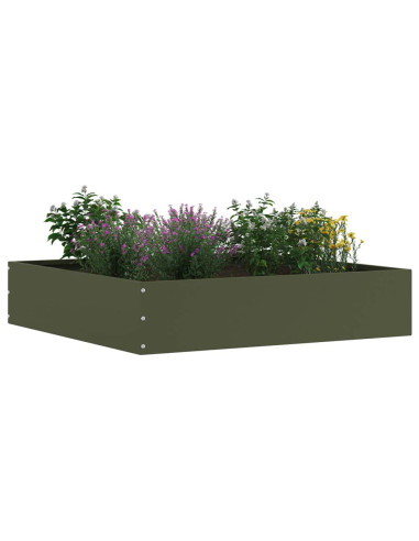 Bordura per Prato 6 pcs Verde oliva 60 x 60 x 13 cm Acciaio