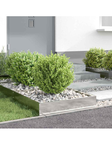 Bordura per Prato Argento 60 x 60 x 13 cm Acciaio inossidabile