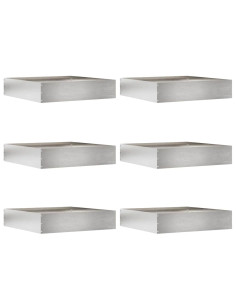 Bordura per Prato 6 pcs Argento 60 x 60 x 13 cm 2