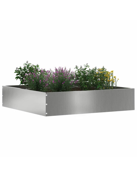 Bordura per Prato 6 pcs Argento 60 x 60 x 13 cm Acciaio zincato