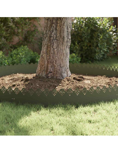 Bordure per prato 30 pcs Verde oliva 103 x 0,05 x 22 cm Acciaio