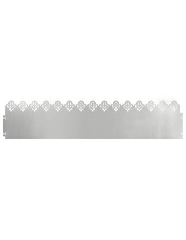 Bordure per prato 20 pcs Argento 103 x 0,05 x 22 cm
