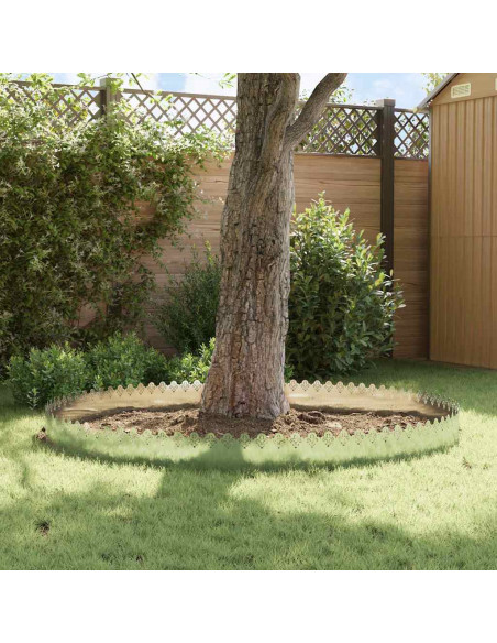 Bordure per prato 30 pcs Argento 103 x 0,05 x 22 cm