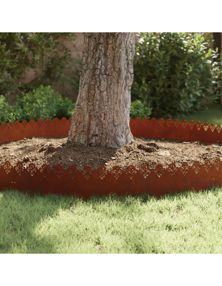 Bordure per prato 20 pcs Ruggine 103 x 0,05 x 22 cm