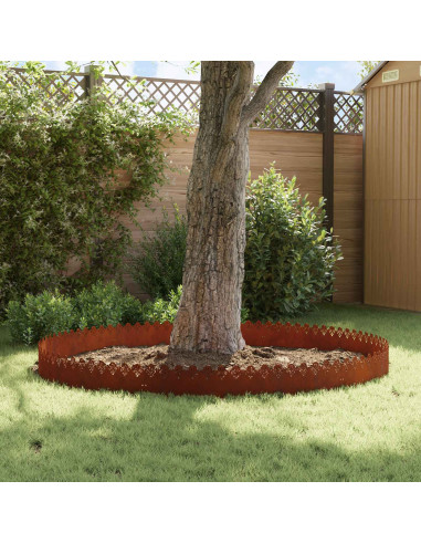Bordure per prato 30 pcs Ruggine 103 x 0,05 x 22 cm