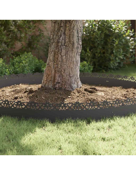 Bordure per prato 30 pcs Nero 103 x 0,05 x 22 cm Acciaio