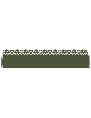 Bordure per prato 20 pcs Verde oliva 103 x 0,05 x 22 cm Acciaio
