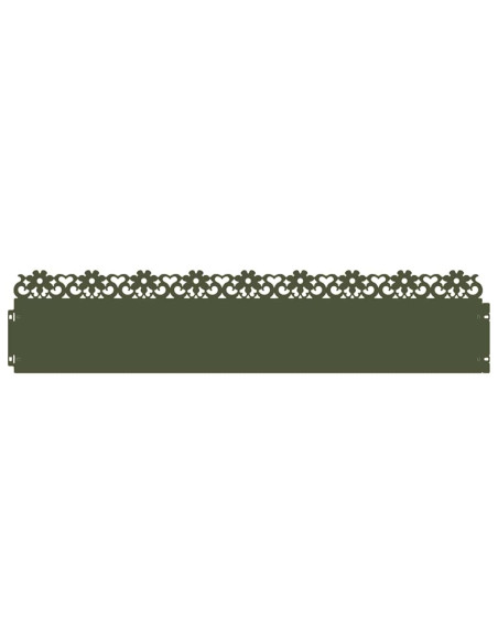 Bordure per prato 30 pcs Verde oliva 103 x 0,05 x 22 cm Acciaio