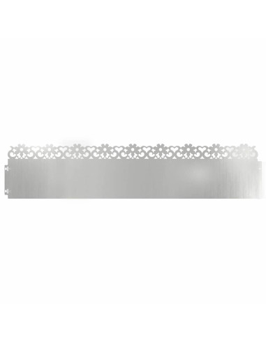 Bordure per prato 10 pcs Argento 103 x 0,05 x 22 cm