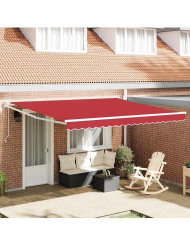 Tenda Retrattile Rosso 400 × 300 cm Tessuto
