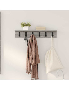 Appendiabiti a muro Grigio Sonoma 60 x 10,5 x 10,5 cm