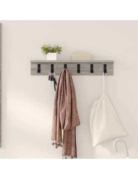 Appendiabiti a muro Grigio Sonoma 60 x 10,5 x 10,5 cm