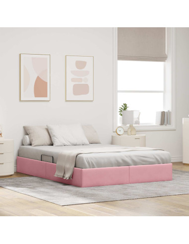 Telaio del Letto Ottomano con Ripostiglio Velluto