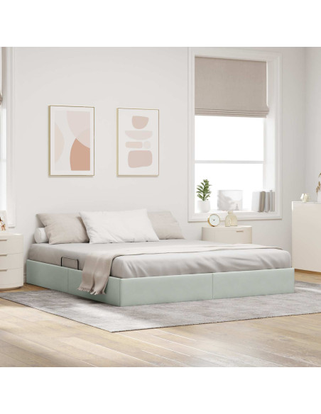 Telaio del Letto Ottomano con Ripostiglio Velluto