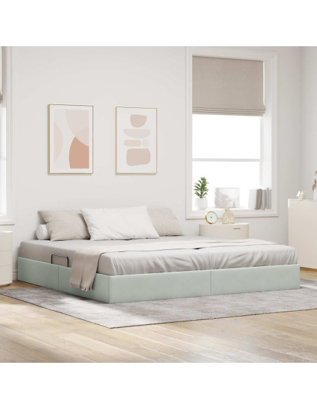 Telaio del Letto Ottomano con Ripostiglio Velluto