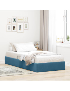 Telaio del Letto Ottomano con Ripostiglio Velluto