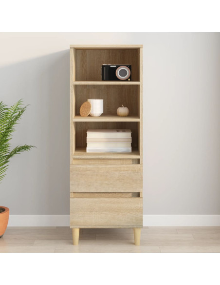 Credenza Rovere Sonoma 40x36x110 cm in Legno Multistrato