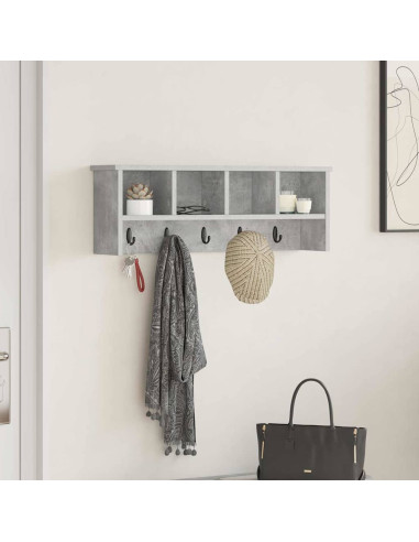 Appendiabiti a muro Grigio cemento 75 x 16 x 26 cm