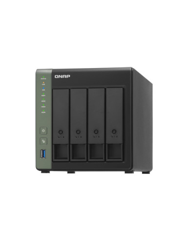 QNAP NAS TOWER 4BAY 2.5"/3.5" SSD/HDD SATA, AL314 4CORE 1.7GHz, 4GB SODIMM DDR3L (MAX 8GB), 1x10GbE