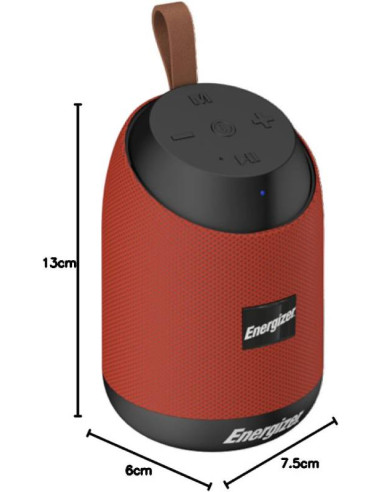 ENERGIZER BLUETOOTH PORTABLE BTS BLUETOOTH 6W + RADIO BTS 061 RED