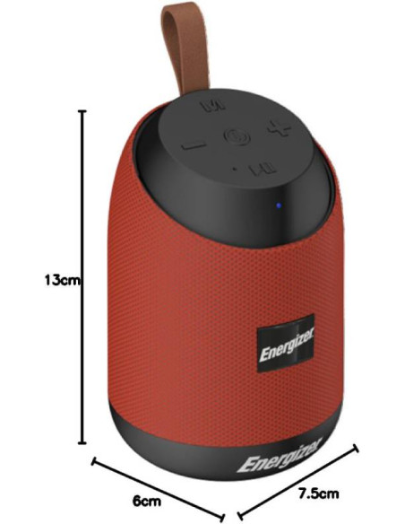 ENERGIZER BLUETOOTH PORTABLE BTS BLUETOOTH 6W + RADIO BTS 061 RED