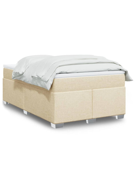 Giroletto a Molle con Materasso Crema 120x190 cm in Tessuto