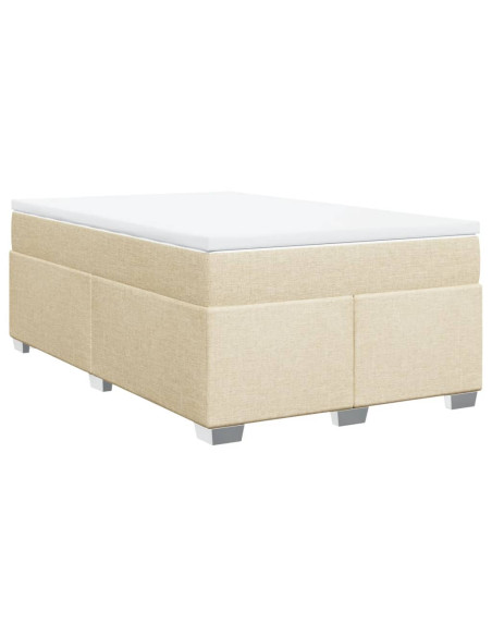 Giroletto a Molle con Materasso Crema 120x190 cm in Tessuto