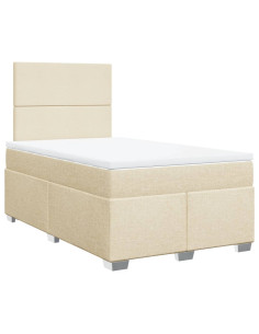 Giroletto a Molle con Materasso Crema 120x190 cm in Tessuto 2