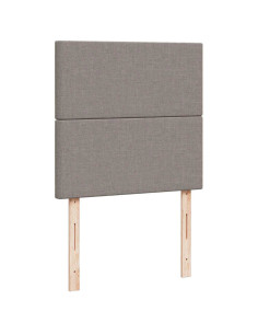 Struttura Letto Pouf con Materasso Tortora 90x190 cm in Tessuto