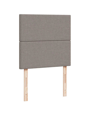 Struttura Letto Pouf con Materasso Tortora 90x190 cm in Tessuto