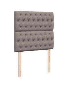 Struttura Letto Pouf con Materasso Tortora 90x190 cm in Tessuto