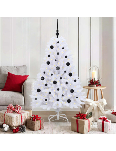 Albero di Natale Artificiale con Rami Pieghevoli Bianco 150 cm