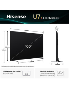 Hisense Smart TV ULED MiniLED 100" 4K 100U7Q 2