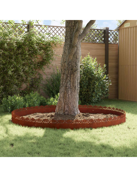 Bordure per prato 10 pcs Ruggine 103 x 0,05 x 22 cm