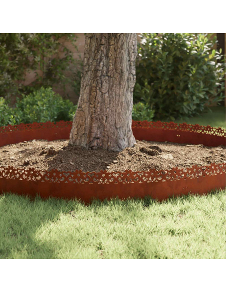 Bordure per prato 30 pcs Ruggine 103 x 0,05 x 22 cm