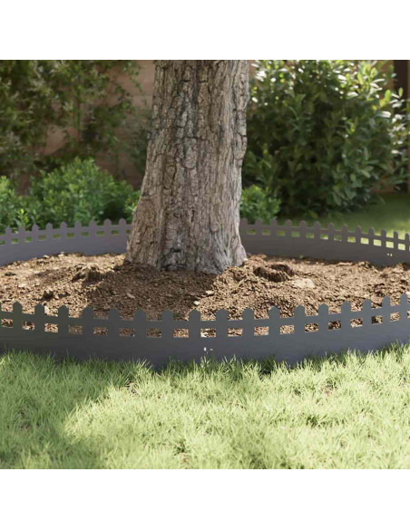 Bordure per prato 30 pcs Antracite 103 x 0,05 x 22 cm Acciaio