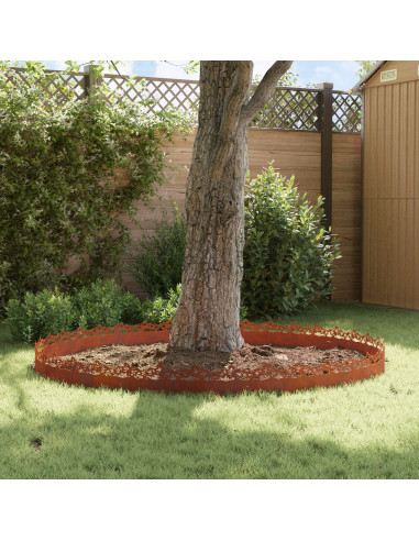 Bordure per prato 10 pcs Ruggine 103 x 0,05 x 22 cm