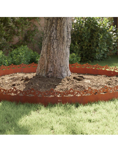 Bordure per prato 20 pcs Ruggine 103 x 0,05 x 22 cm