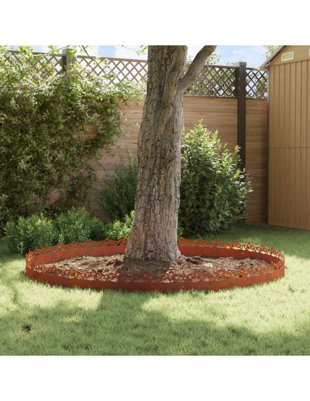 Bordure per prato 30 pcs Ruggine 103 x 0,05 x 22 cm